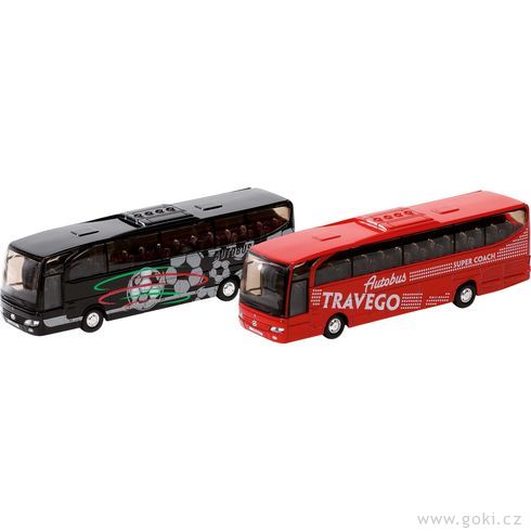 MB Travego autobus se zpětným natahováním, měřítko 1:60 - Goki