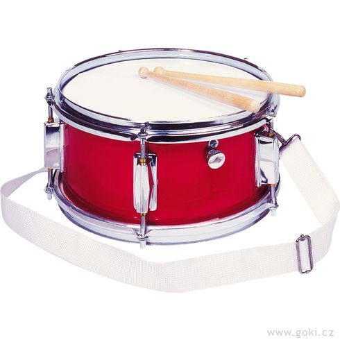 Kovový bubínek červený, snare, 28 cm - Goki