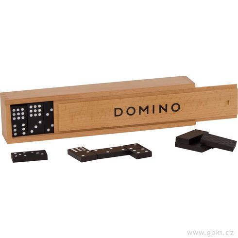 Domino v bukové krabičce, 55 dílů - Goki