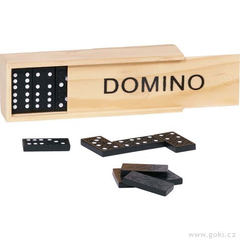 Malé domino v dřevěné krabičce, 28 dílů - Goki