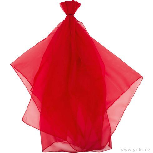 Šifonový šátek – červený 140 x 140 cm - Goki