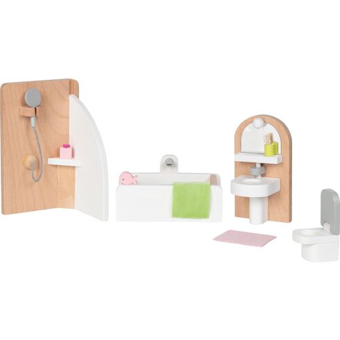Koupelna – stylový nábytek do domečku pro panenky, 10 dílů - Goki