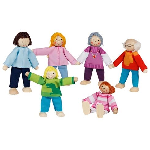 Moderní rodina – panenky do domečku - Goki