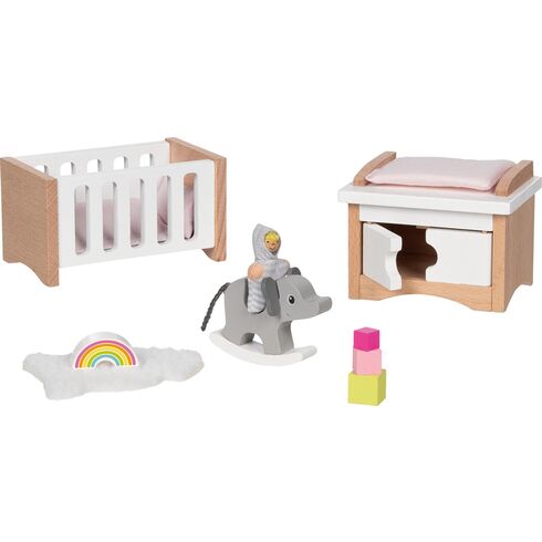 Dětský pokojíček – stylový nábytek do domečku pro panenky, 12 dílů - Goki