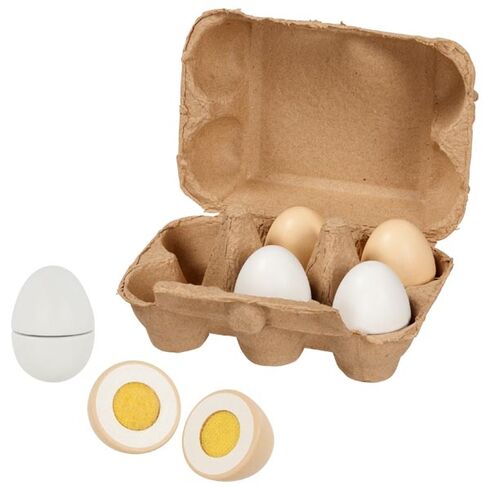 Vajíčka v kartonu na suchý zip, 6 ks - Goki