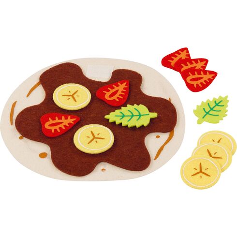 Crèpe s ovocem a čokoládovou polevou, 14 dílů – potraviny do dětské kuchyňky - Goki
