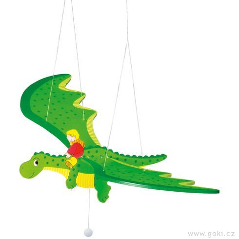 Dřevěný létající drak – létající závěsná dekorace - Goki