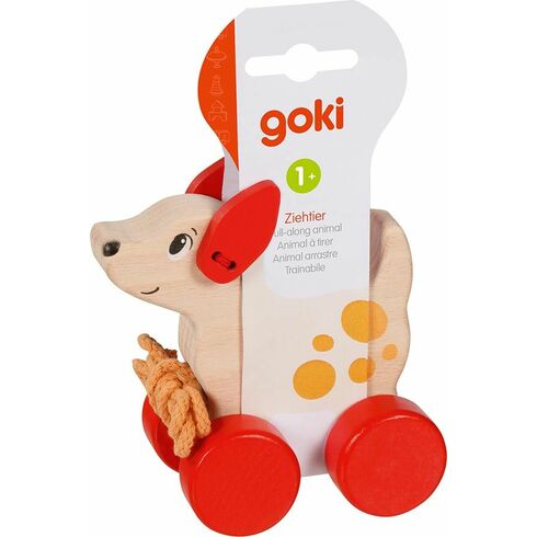 Pejsek – tahací hračka na šňůrce - Goki