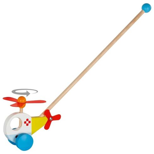 Helikoptéra – tahací hračka na tyči - Goki