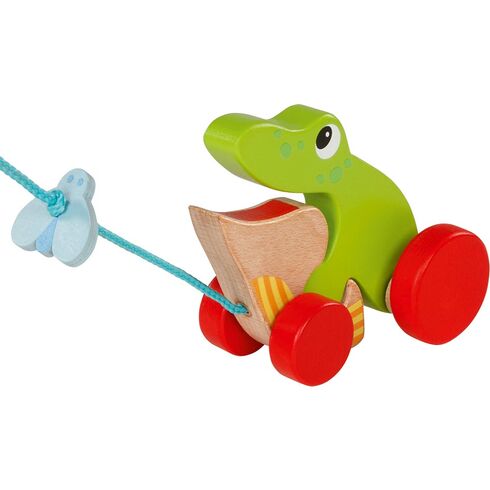 Žabák a moucha – hračka na šňůrce - Goki