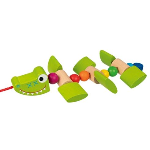 Usměvavý krokodýl – tahací hračka na provázku - Goki