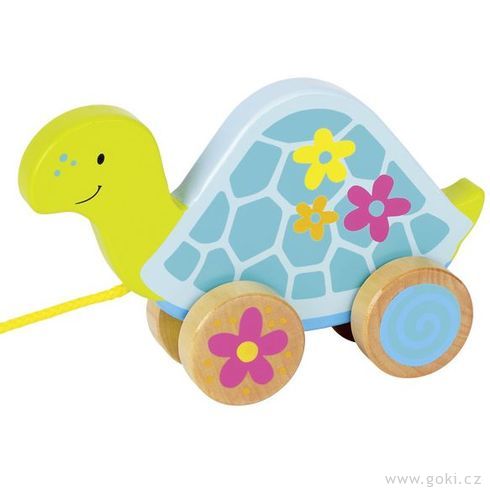 Tahací hračka ze dřeva – Želva - Goki