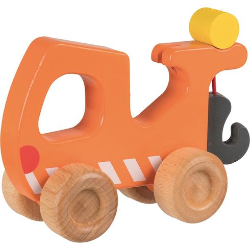 Odtahový vůz – dřevěné autíčko pro nejmenší - Goki