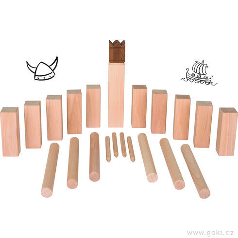 KUBB – Vikingské šachy, goki nature - Goki