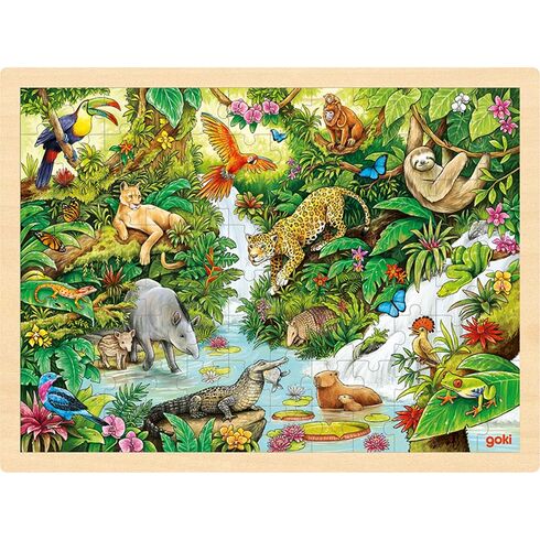 V džungli – puzzle, 96 dílů - Goki