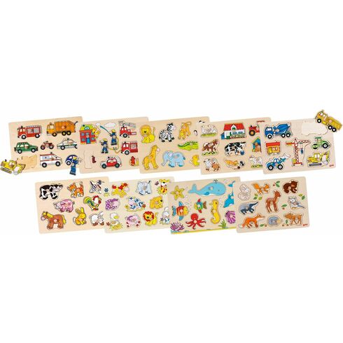 Set puzzlí s úchytkami - Goki