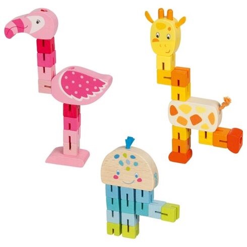 Žirafa, plameňák a chobotnice – skládačky - Goki