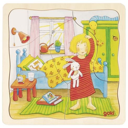 Vícevrstvé puzzle – Můj den, 20 dílů - Goki