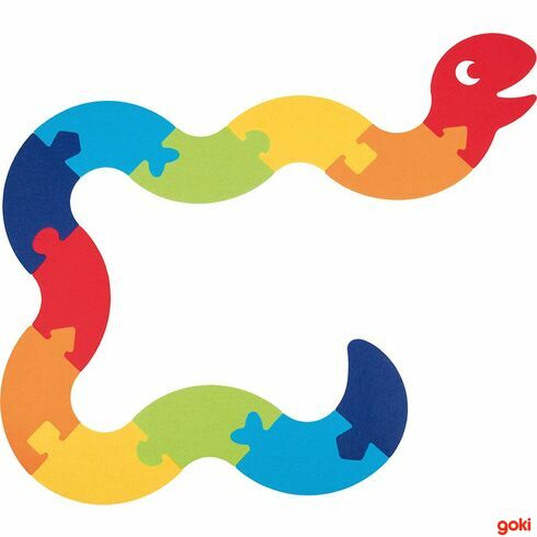 Had – puzzle z filce, 12 dílů - Goki