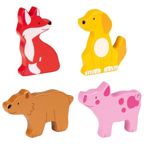 Hmatové puzzle zvířátka, 4 díly - Goki