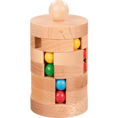 Kuličkový hlavolam ze dřeva – logická hra - Goki