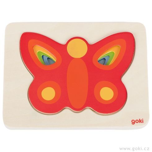 Vícevrstvé puzzle – Motýlek - Goki