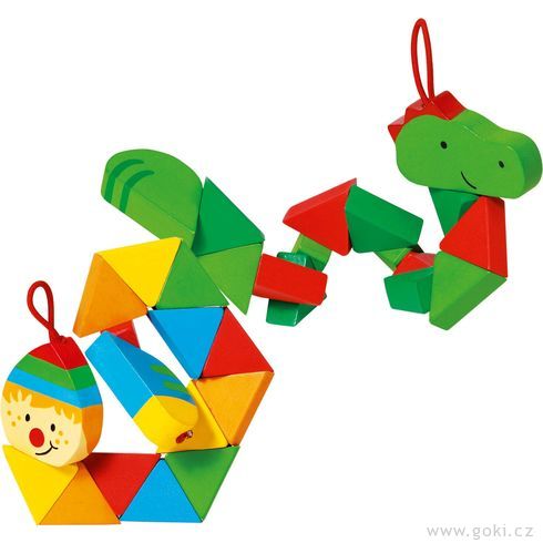 Puzzle skládačka krokodýl a klaun - Goki