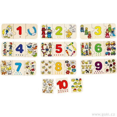 Puzzle Počítáme a přiřazujeme - Goki