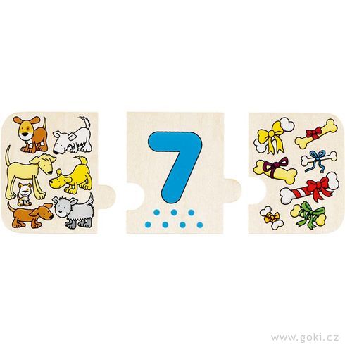 Puzzle Počítáme a přiřazujeme - Goki