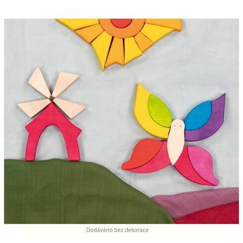 Mariposa – stavebnice duhový motýl, 11 dílů - Goki