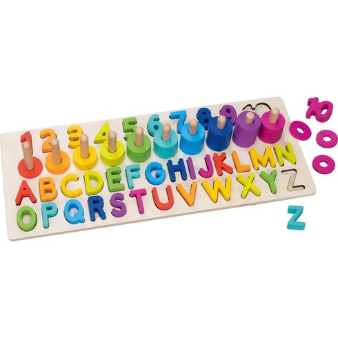 Počítáme a učíme se písmenka – didaktické puzzle, 91 dílů - Goki