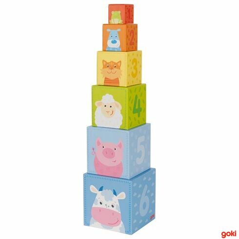 Krabičková věž Zvířátka, 6 dílů - Goki