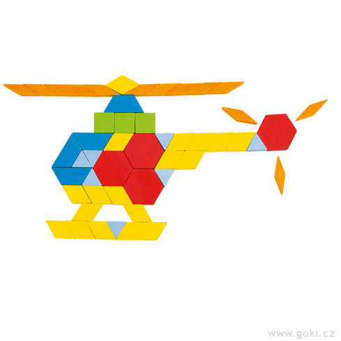 Skládačka puzzle geometrické tvary, 250 ks - Goki