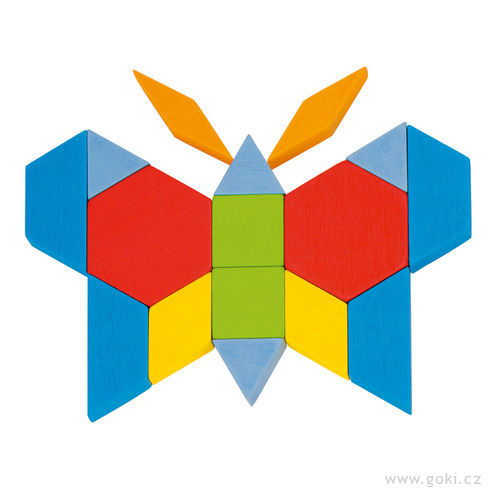 Skládačka puzzle geometrické tvary, 250 ks - Goki