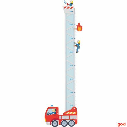 Dětský dřevěný metr – hasiči - Goki