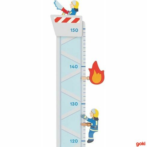 Dětský dřevěný metr – hasiči - Goki