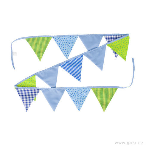 Vlaječky modro-zelené, 220 cm - Goki