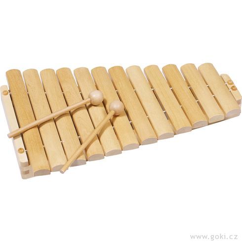 Xylofon dřevěný, 12 tónů, 35 cm - Goki