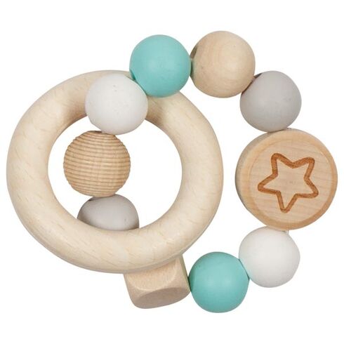 Hvězdička modrá – elastická hračka s kroužkem - Goki