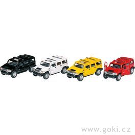 Hummer H2 SUV (2008) se zpětným natahováním, měřítko 1:40