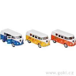 Volkswagen Microbus (1962) s potiskem na setrvačník, měřítko 1:34-39