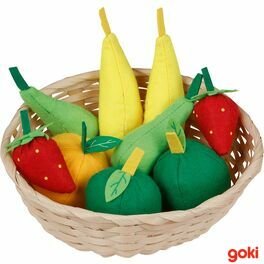 Dětský krámek – ovoce v košíku, filc, 10 dílů