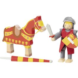 Červený rytíř Artuš na koni – ohebná postavička