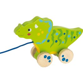 Zelený dinosaurus na šňůře