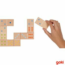 XXL domino ze dřeva v bavlněném pytlíku, 28 dílů