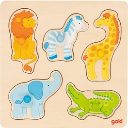 Safari – puzzle s úchytkami, 5 dílů