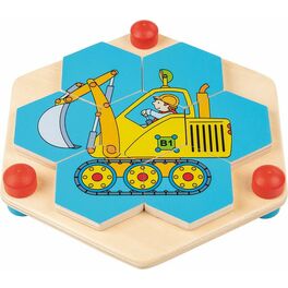 Puzzle staveniště ve tvaru včelí plástve
