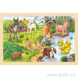 Puzzle na desce – Zvířátka, 24 díly