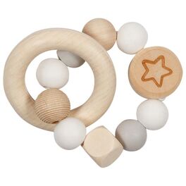 Hvězdička šedá – elastická hračka s kroužkem