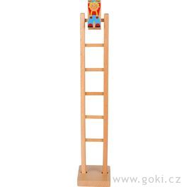 Klaun Climbi na žebříku